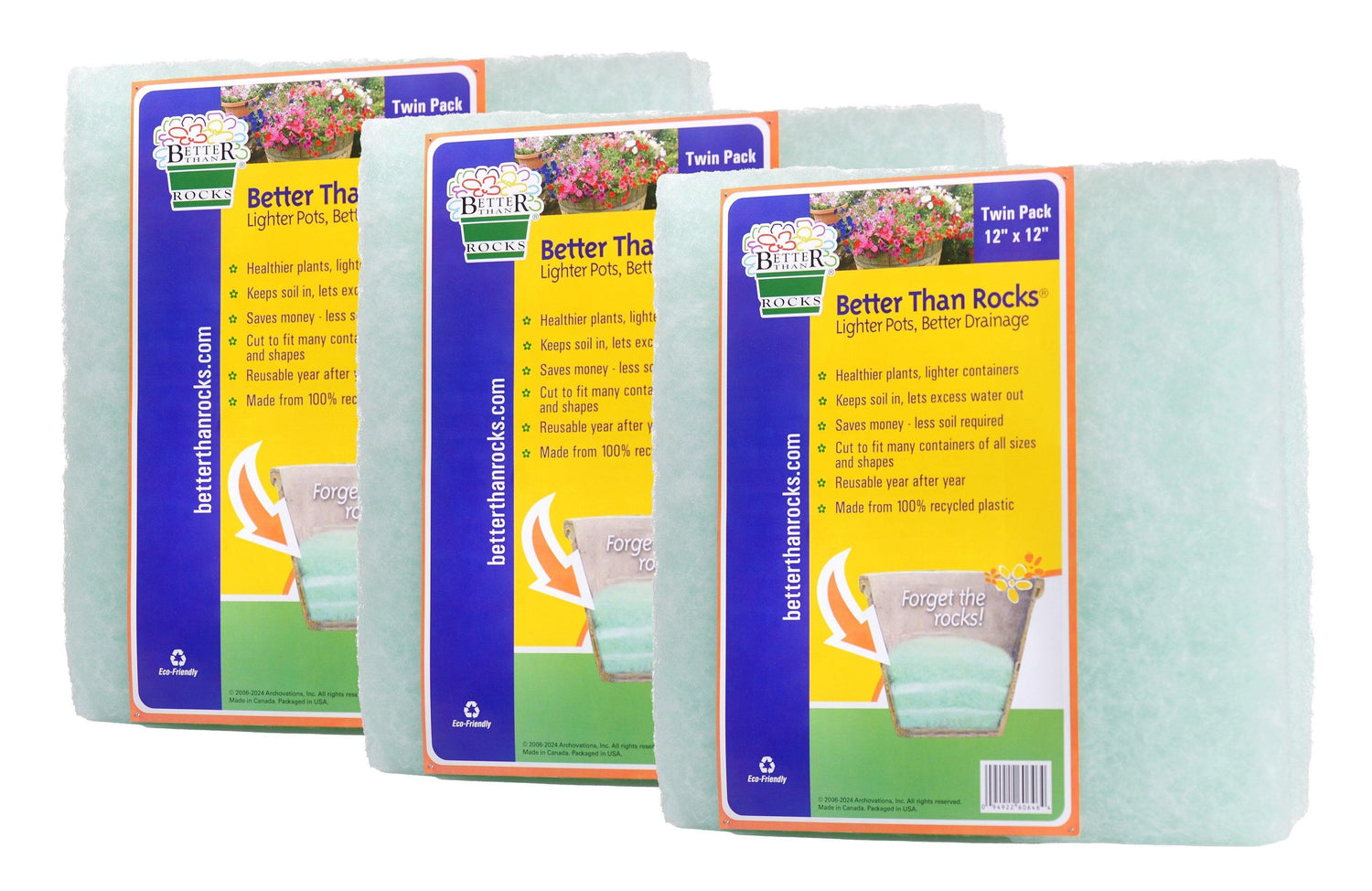 Special - Set of Three  12&quot; × 12&quot; Twin Packs for a savings of $6.30!
